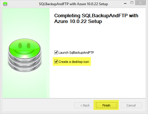 SQLBackupAndFTP Installation Complete