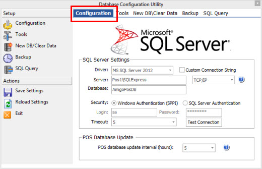 Database Configuration Utility