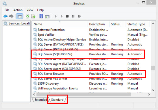 Windows Services Applet