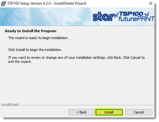 Begin Installation