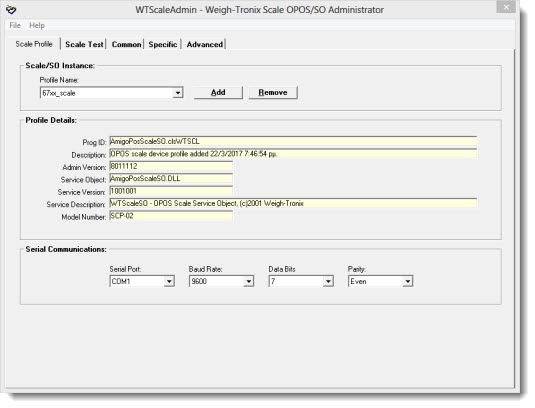 Serial Port Settings