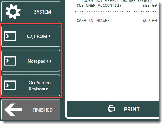 Manager Screen
