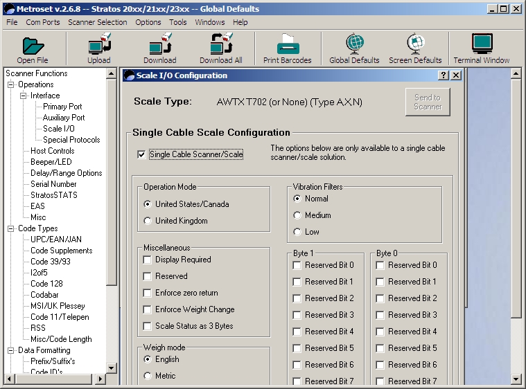 Specify the cable type